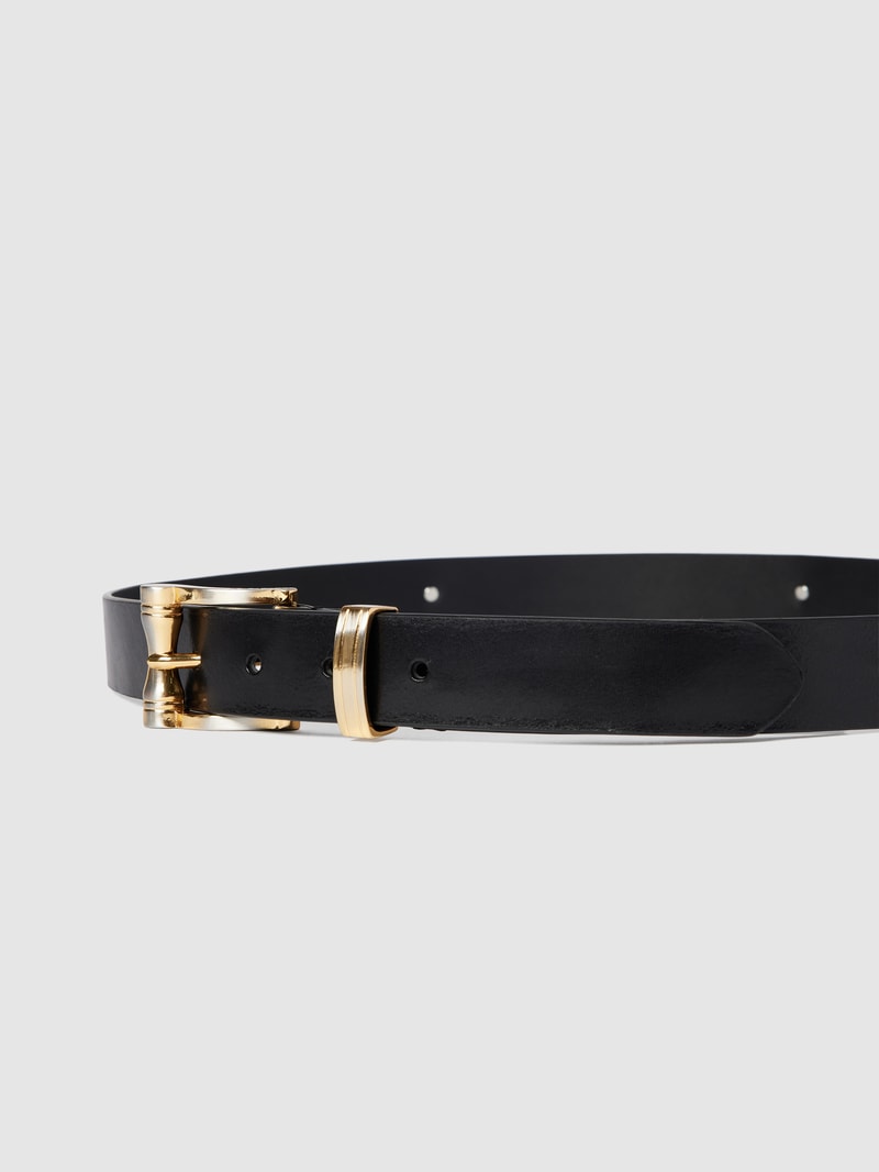 Gürtel mit Label-Prägung in schwarz