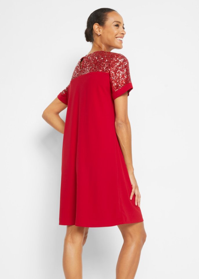 Kleid mit Pailletten-Einsatz