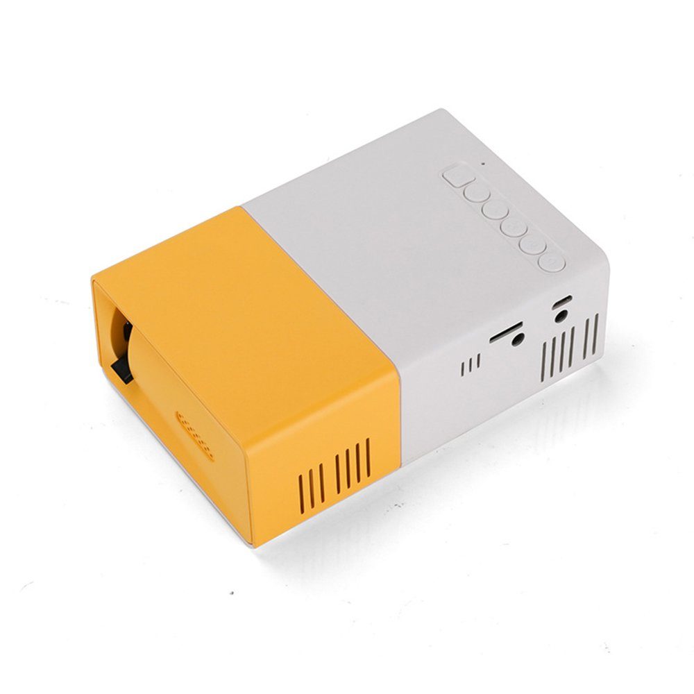 GelldG Mini Beamer, Pro-Mini-Projektor, Tragbarer Filmprojektor 1080p Mini-Beamer