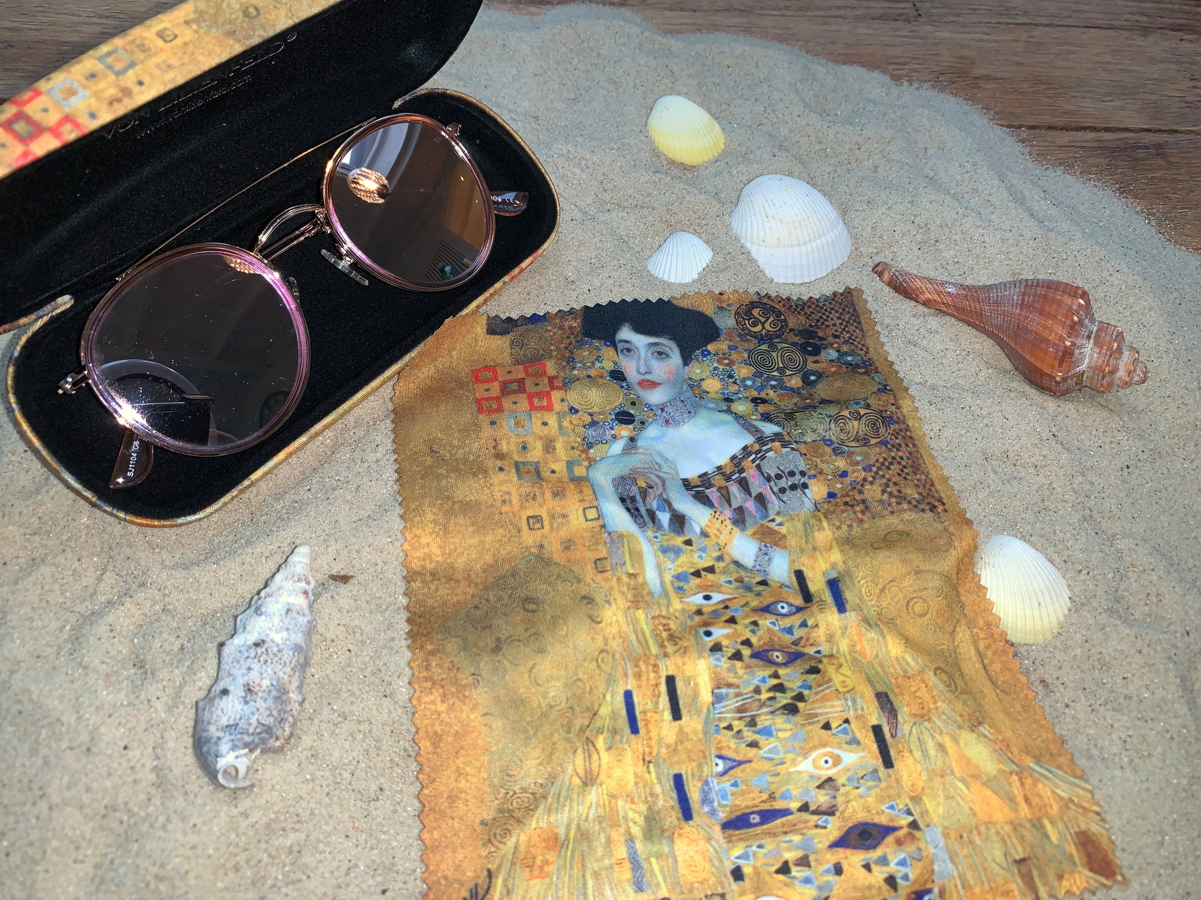 von Lilienfeld Brillenetui Brillenetui Gustav Klimt Adele Kunst Brillenbox, stabiles mit Mikrofaser bezogenes Hardcase