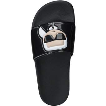 Karl Lagerfeld Kondo Shine Ikonic Slide in schwarz