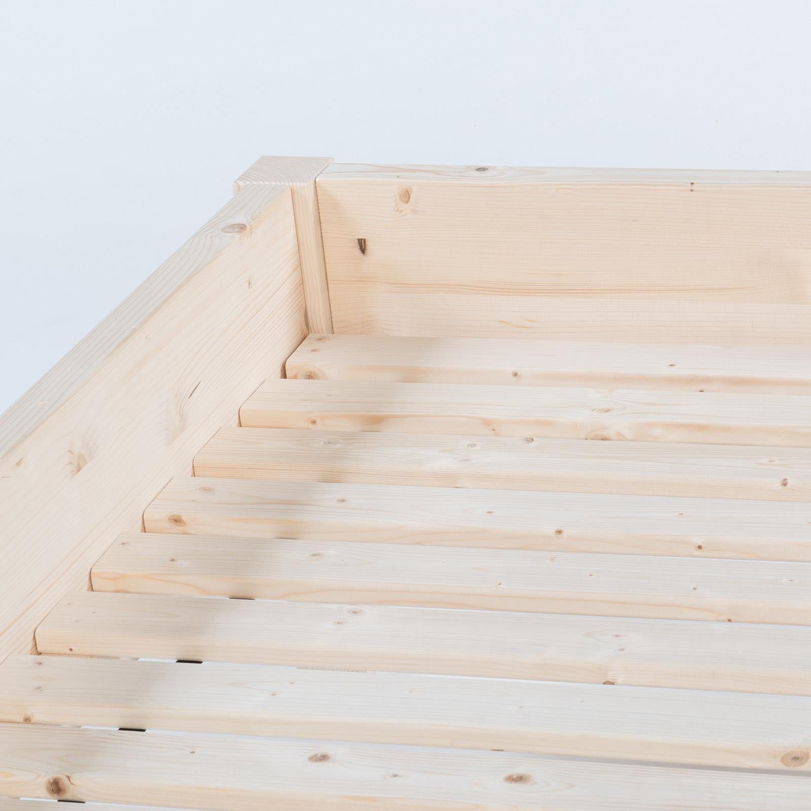 TUGA-Holztech Massivholzbett Dübelbett (Fichte) 