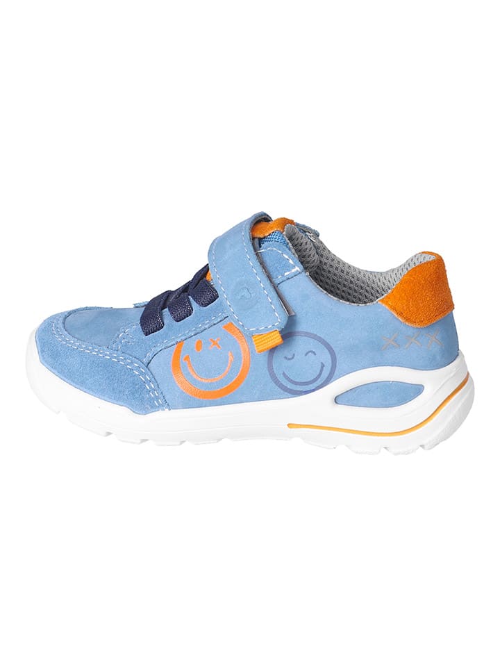 Ricosta Leder-Sneakers in Blau/ Orange günstig kaufen