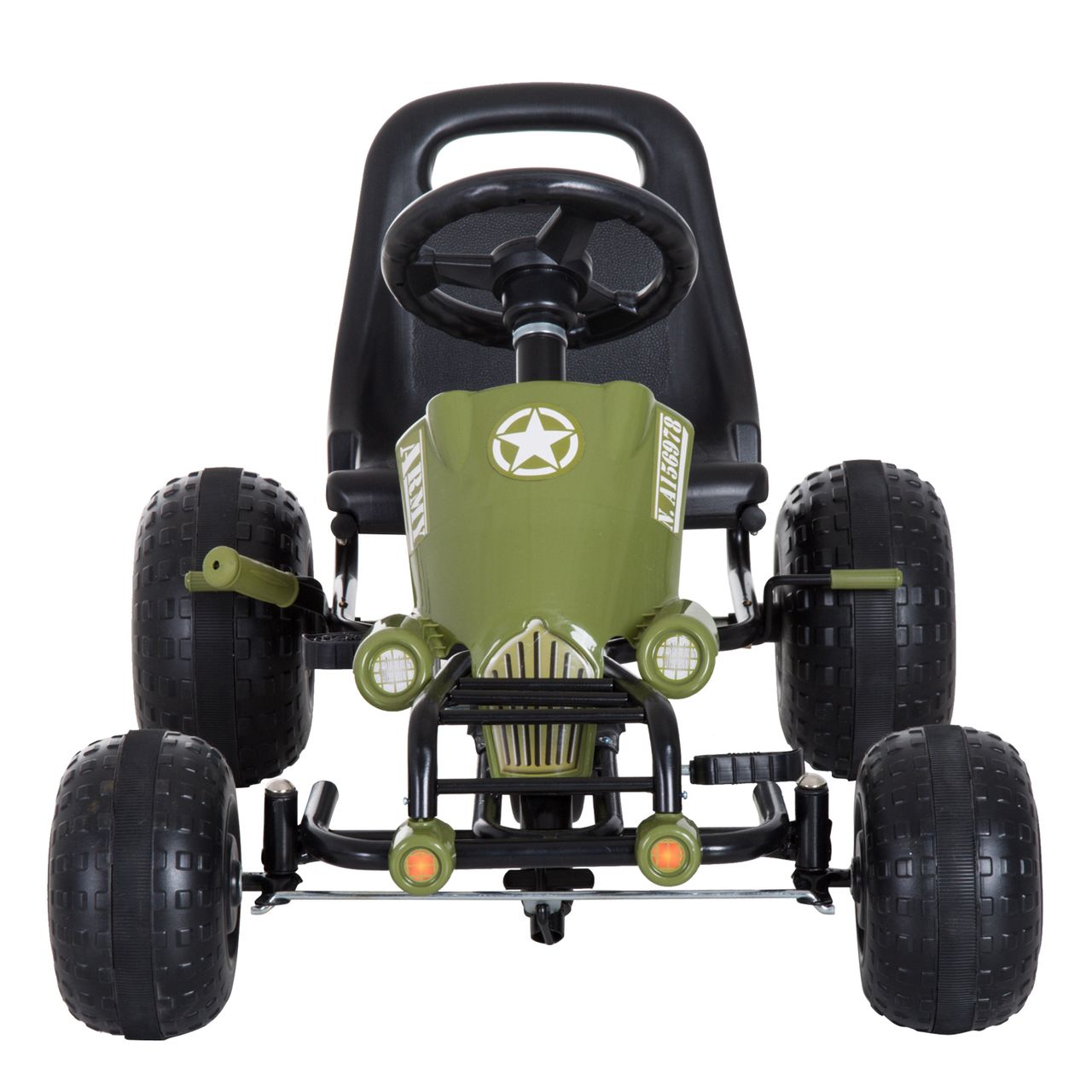 HOMCOM Go Kart Kinder Tretauto ab 3 Jahre Grün 99 x 65 x 56cm