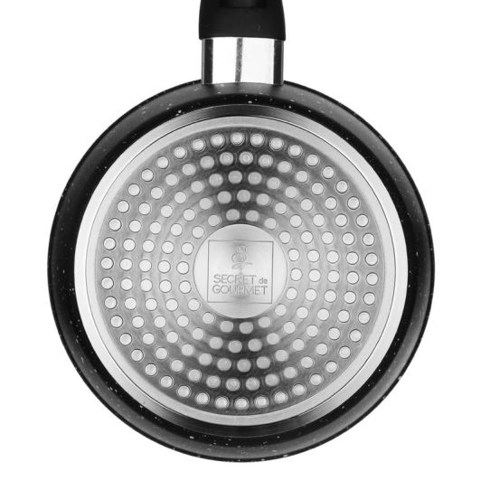 Patelnia 24cm z kutego żelaza, efekt kamienia
