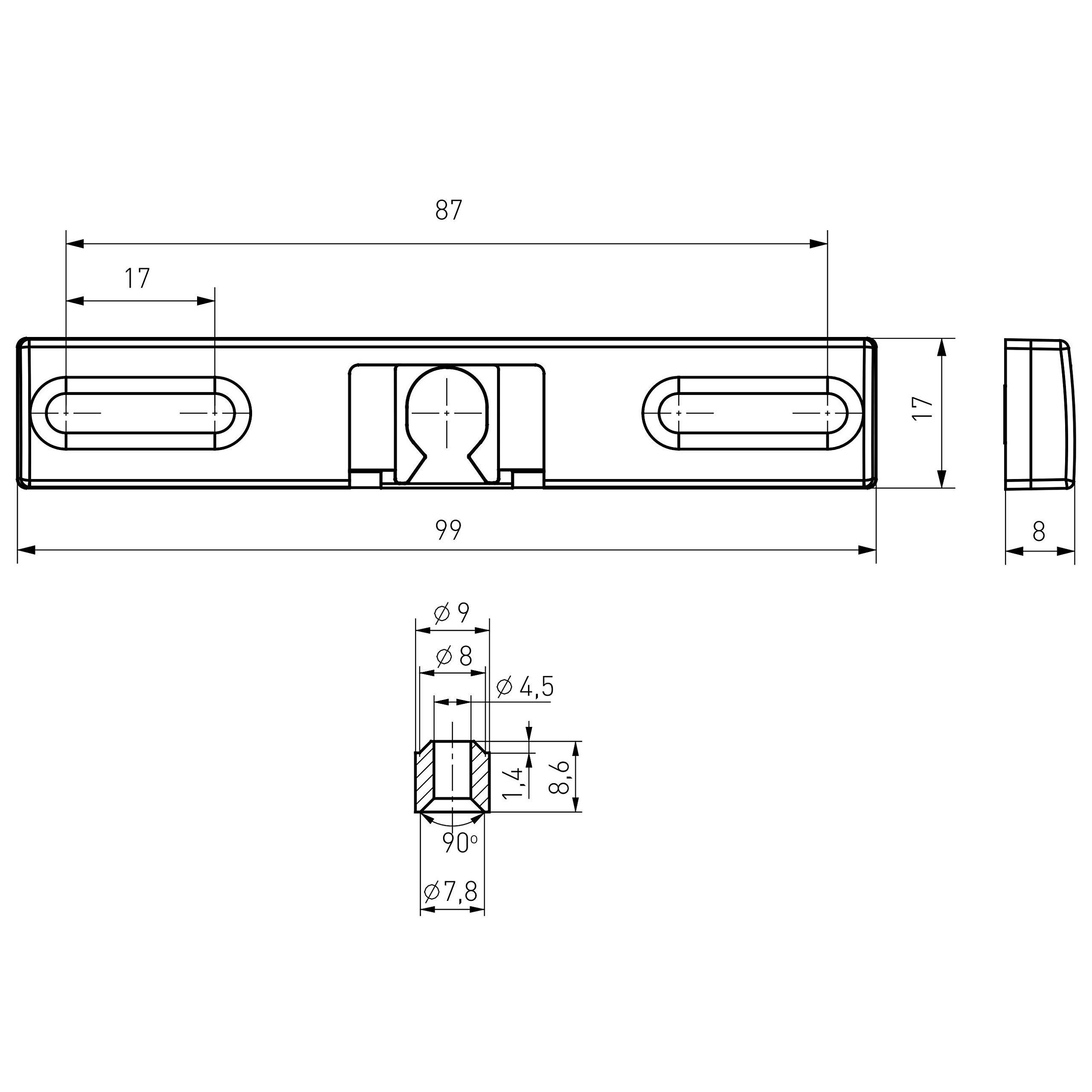 SO-TECH® Türbeschlag Fensterschnäpper Balkontürschnäpper Universalschnäpper, Balkontür Schnäpper