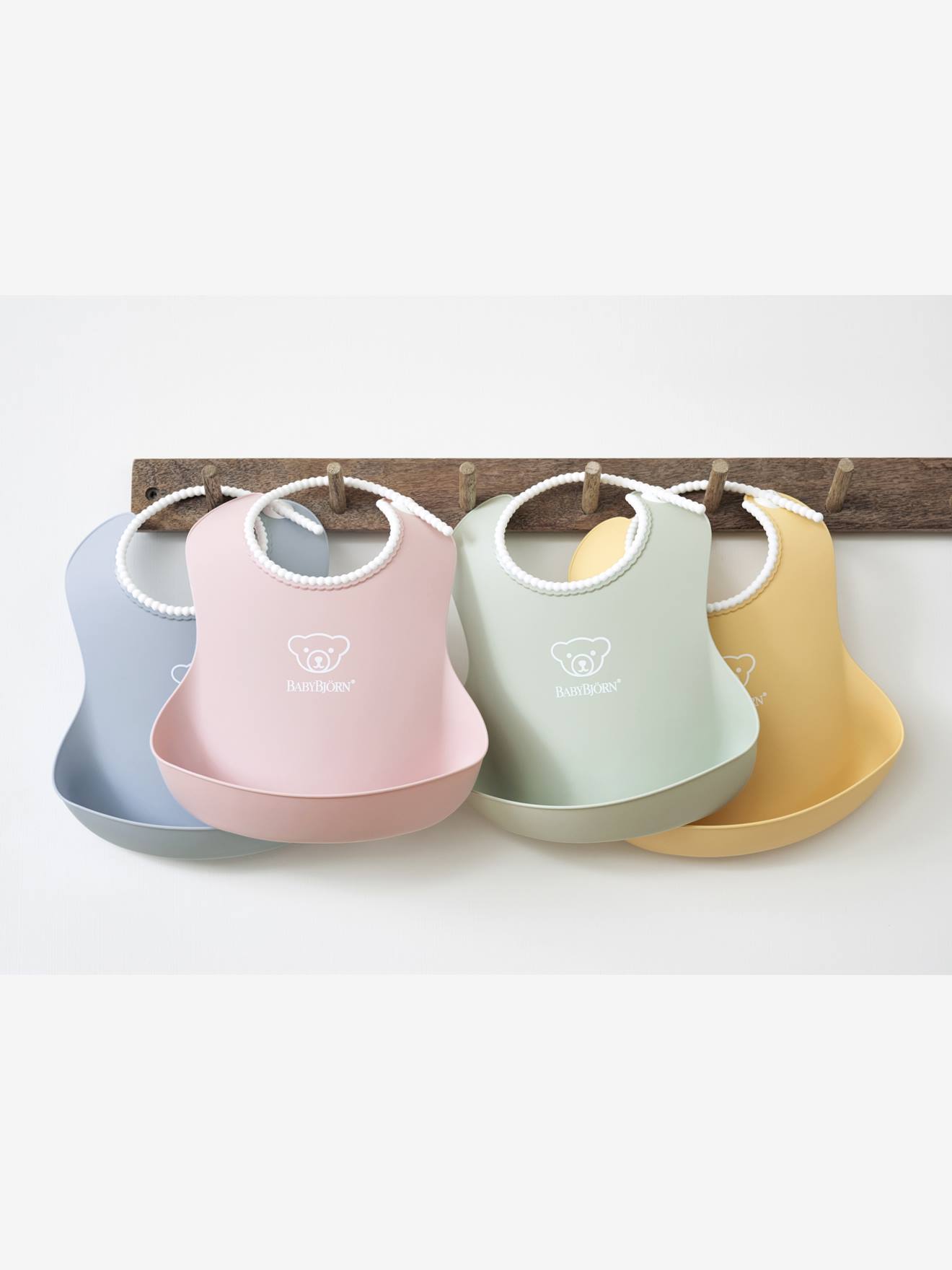 Bavoir avec récupérateur BabyBjörn bleu pastel