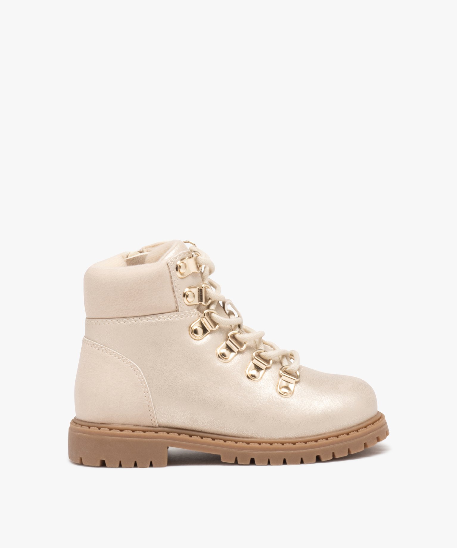 Boots irisées style randonnée fille or | GEMO