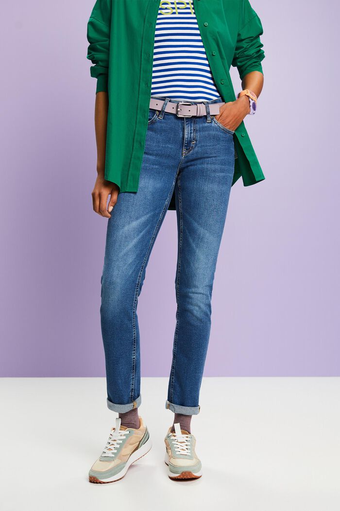Schmale Jeans mit mittlerer Bundhöhe