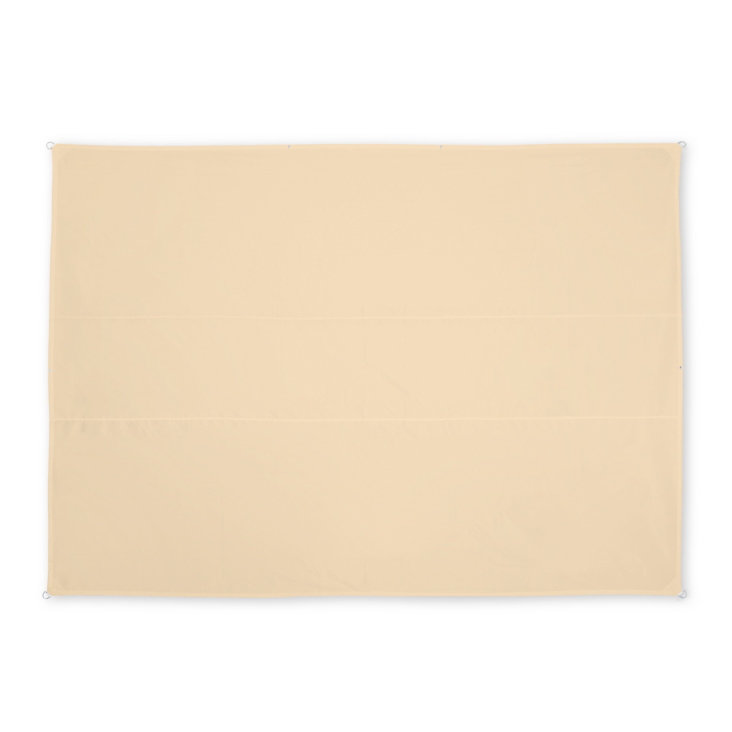 relaxdays Sonnensegel Sonnensegel beige rechteckig, 3,5 x 4,5 m