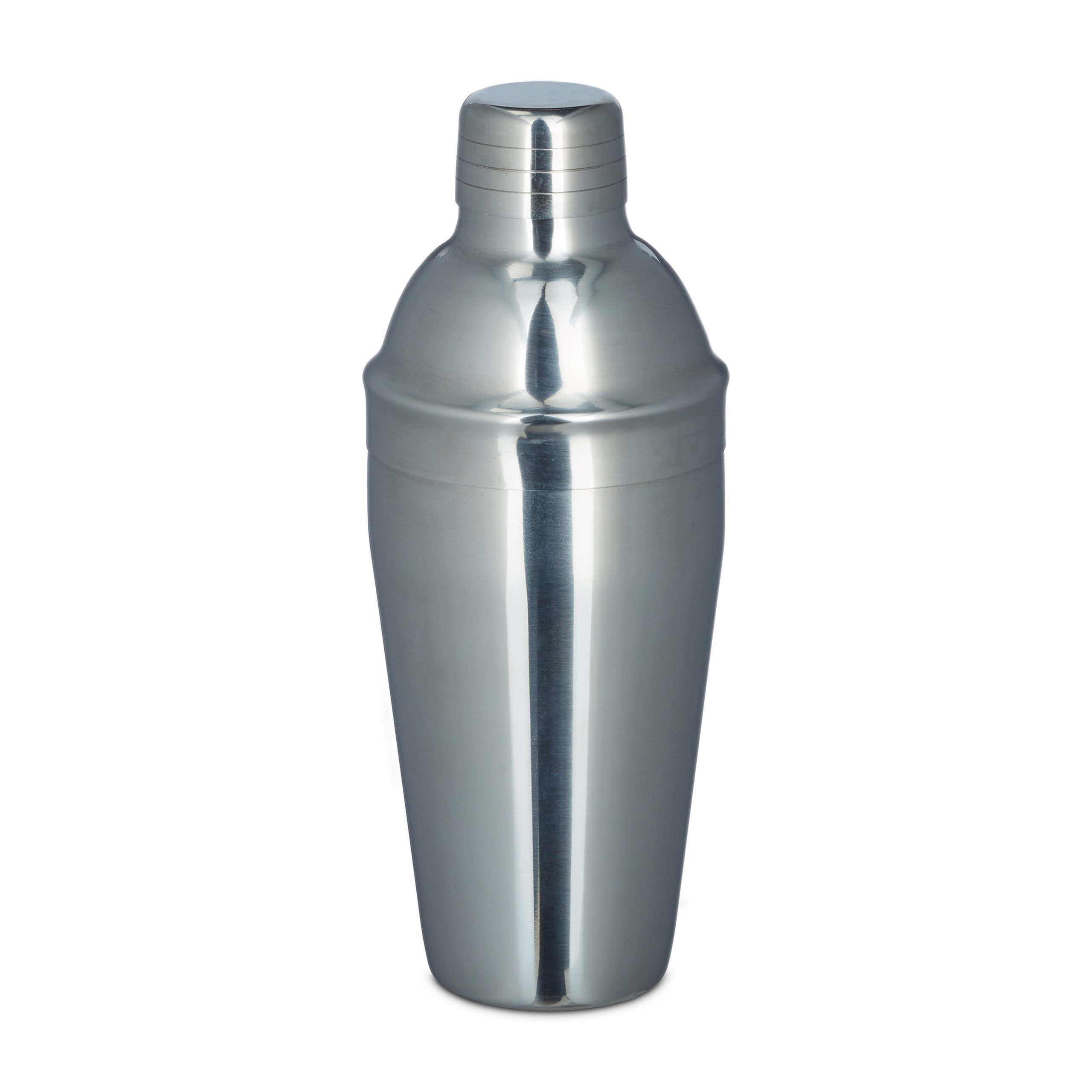relaxdays Cocktail Shaker Cocktailset Edelstahl 5-teilig, Edelstahl