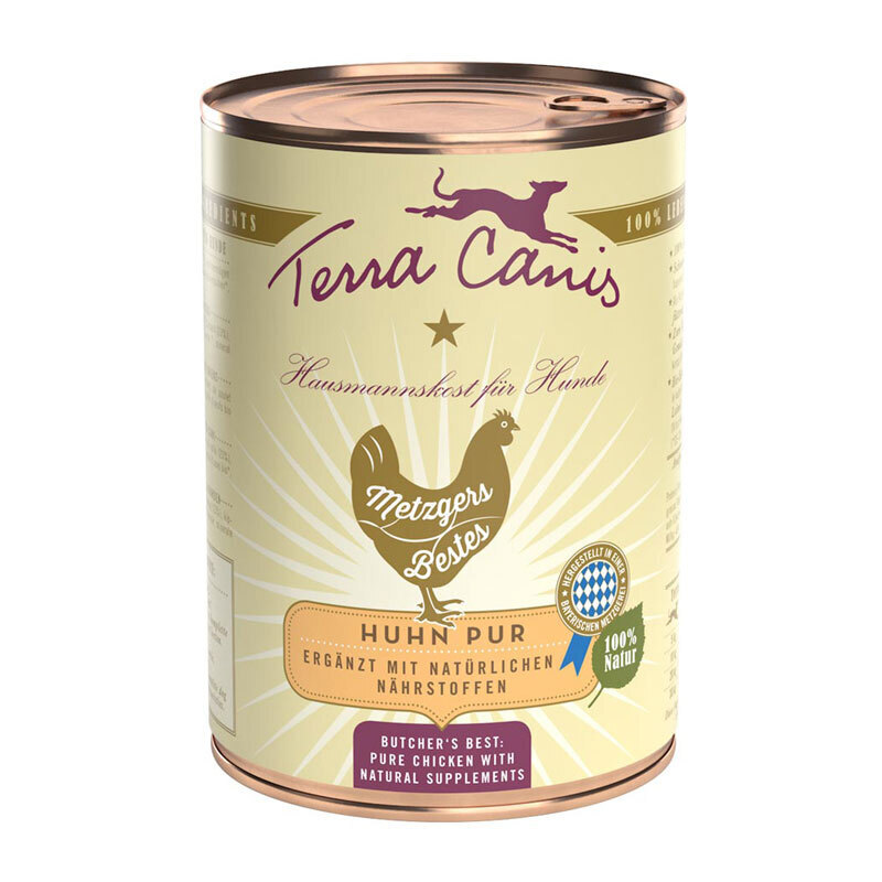 Terra Canis Hundenassfutter Terra Canis Fleisch PUR 6x400g Huhn pur