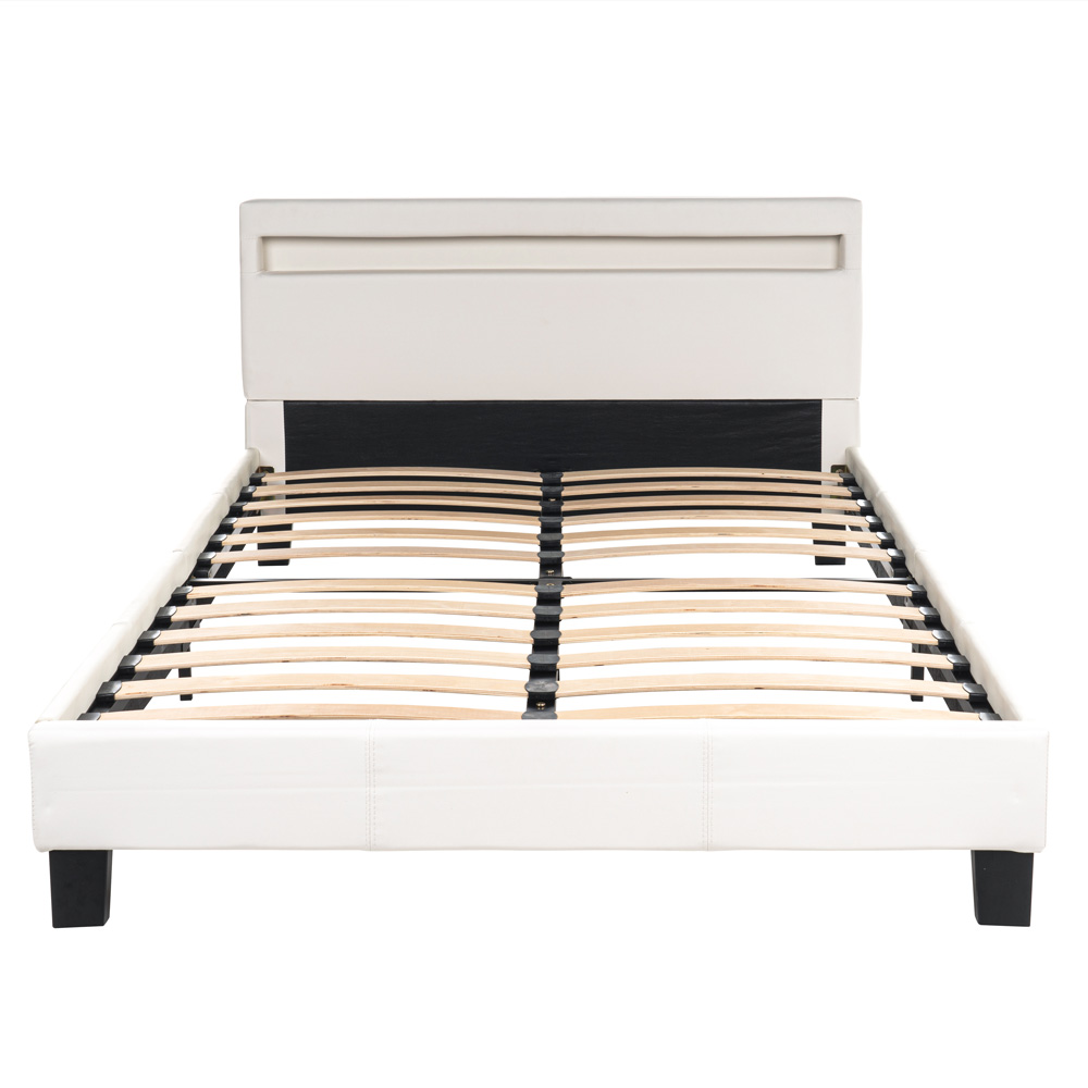 Home Deluxe LED Bett ASTRO 140 x 200 Weiß