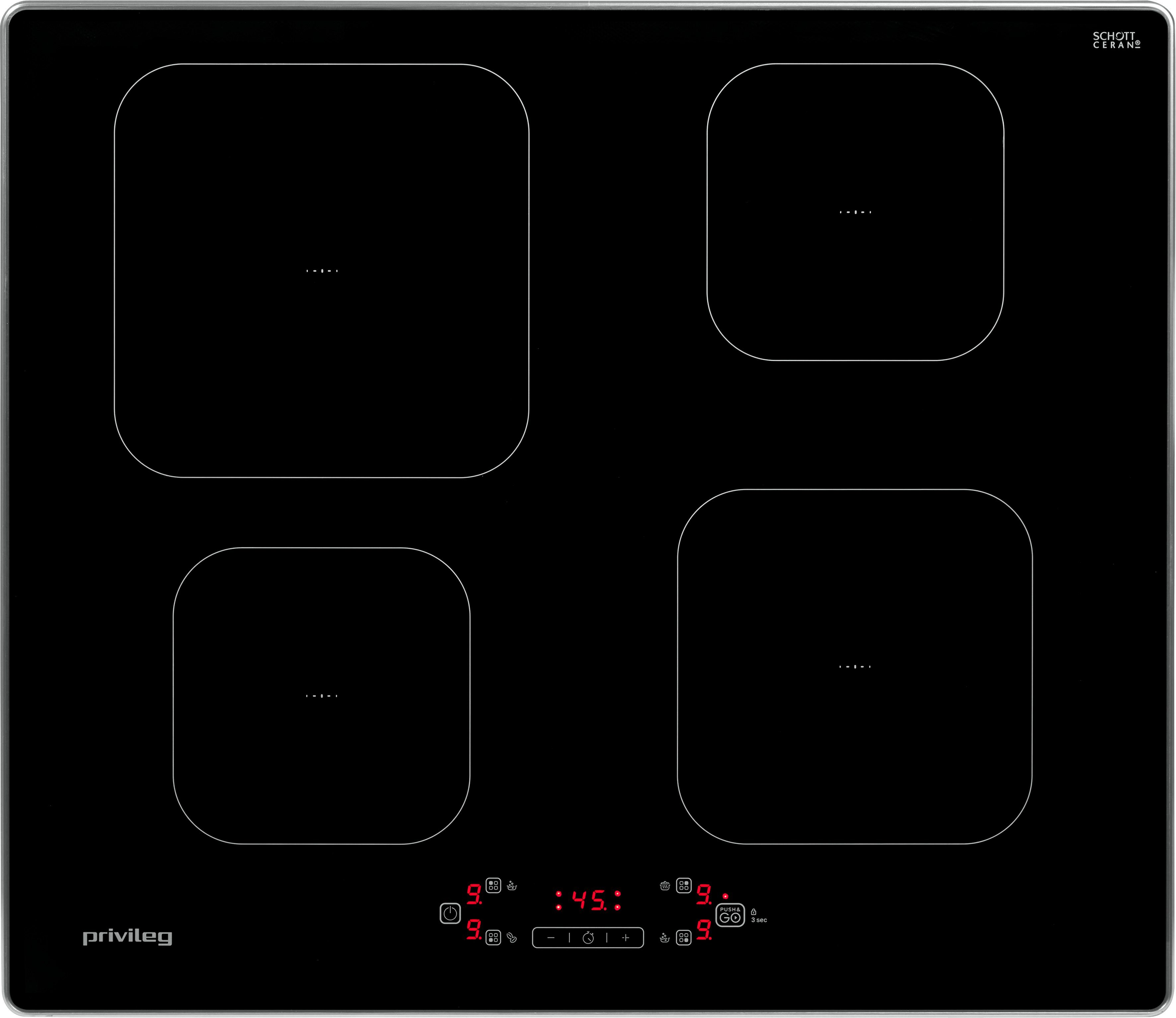 Privileg Backofen-Set BAKO Turn&Cook 470 BLACK, mit Teilauszug, Pyrolyse-Selbstreinigung