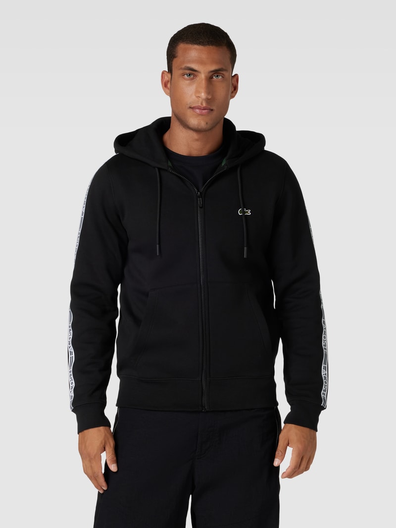 Sweatjacke mit Kapuze in schwarz