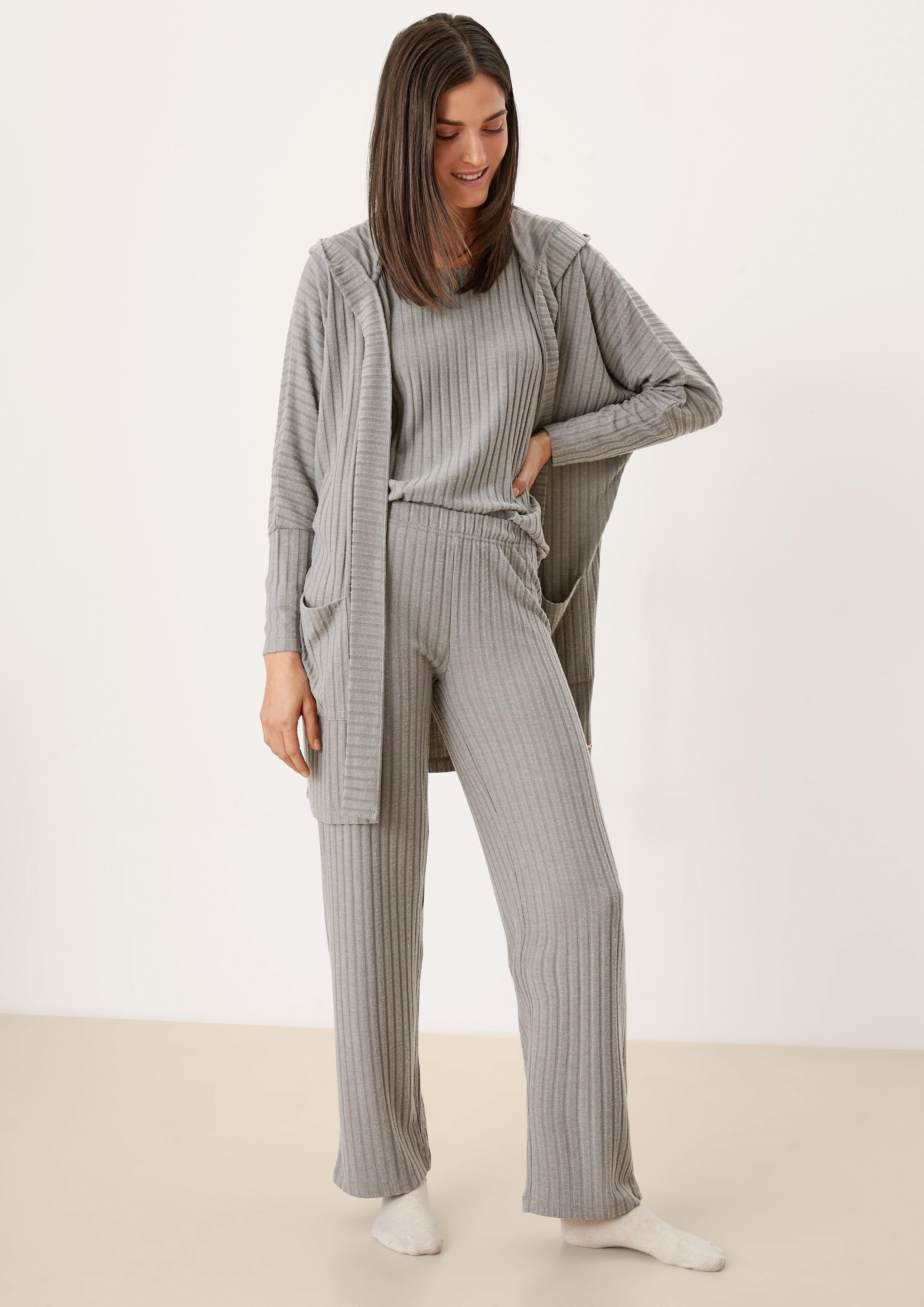 Loungewear Cardigan mit Rippstruktur  6006303-9100
