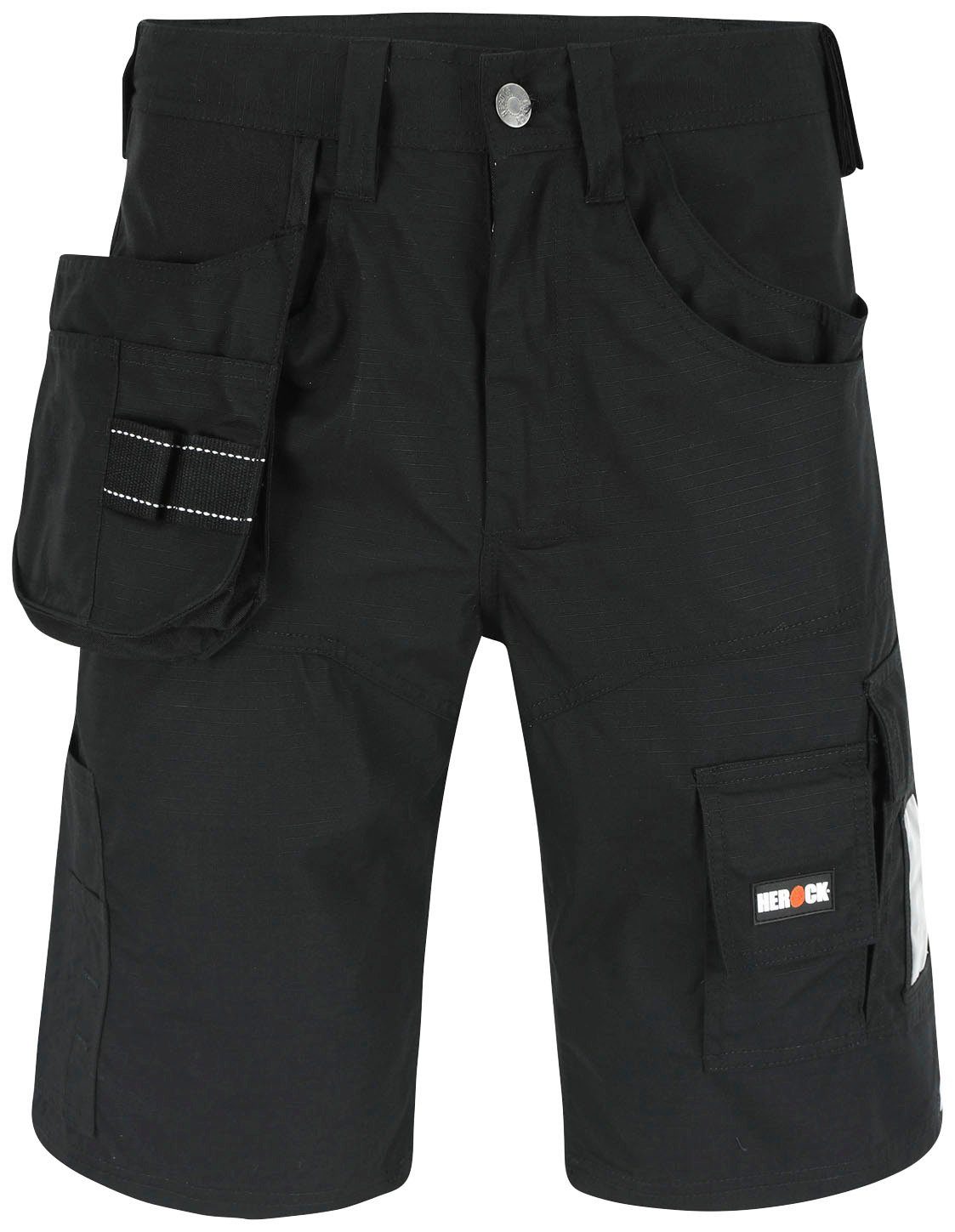 Herock Arbeitshose Batua Bermudas Vielen Taschen (inkl. Nageltasche & Bundschlaufe), 1 Hammerschlaufe