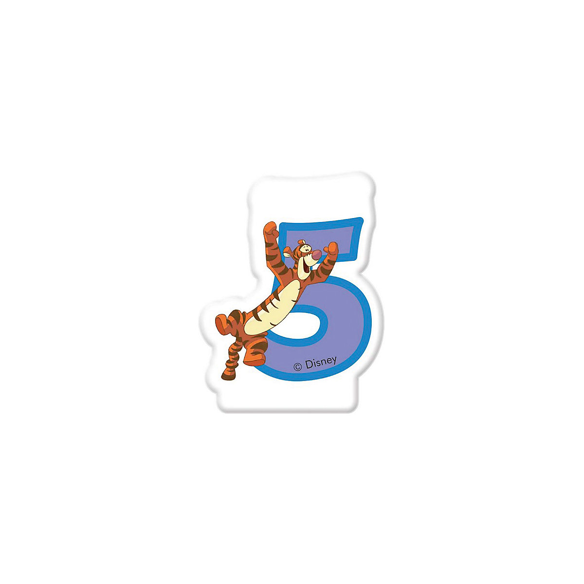 Kuchenkerze Zahl 5   Winnie Puuh Alphabet