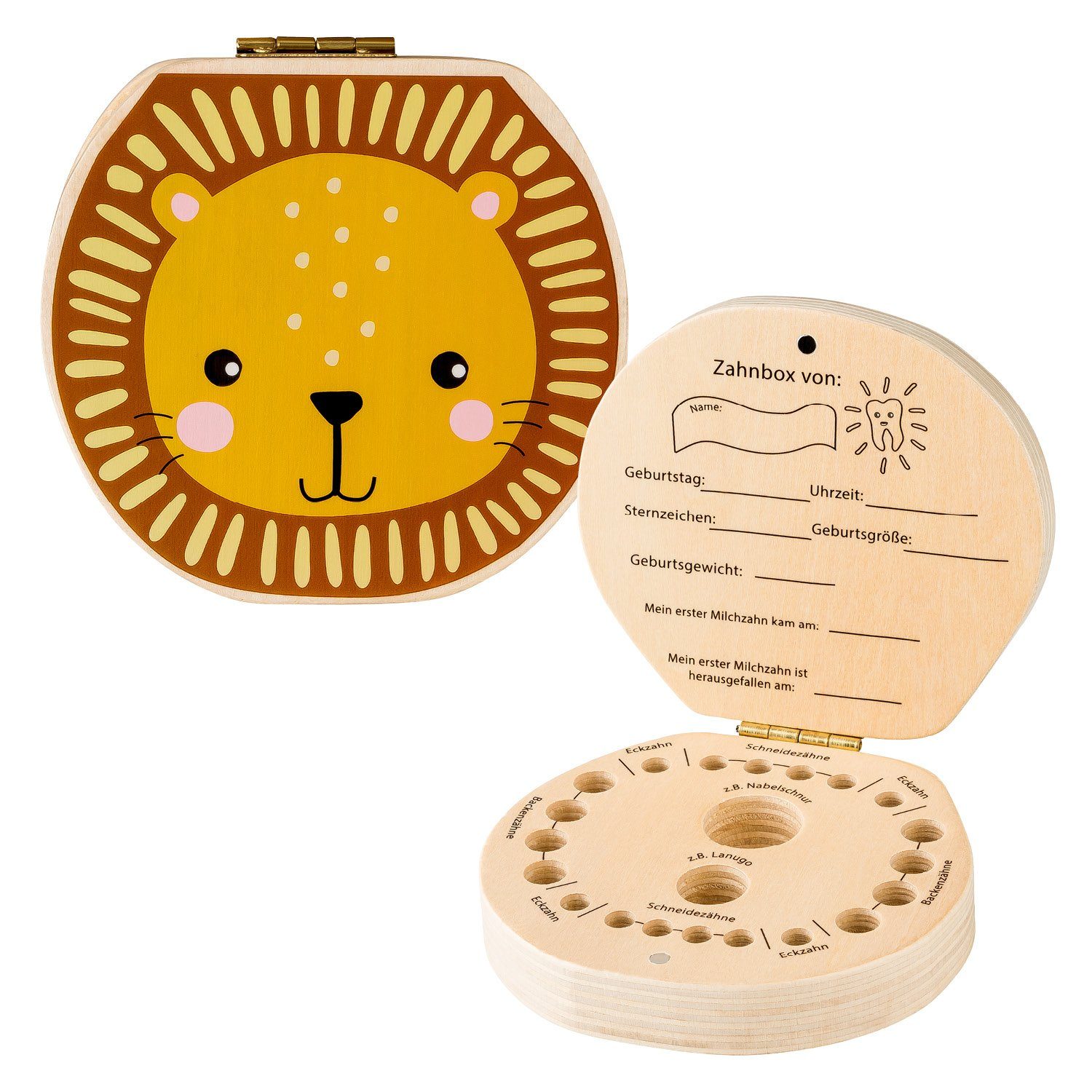 hej kiddo Zahndose Kinder Zahnbox mit Tiermotiven - Zahndose für Milchzähne - Zahnfeedose