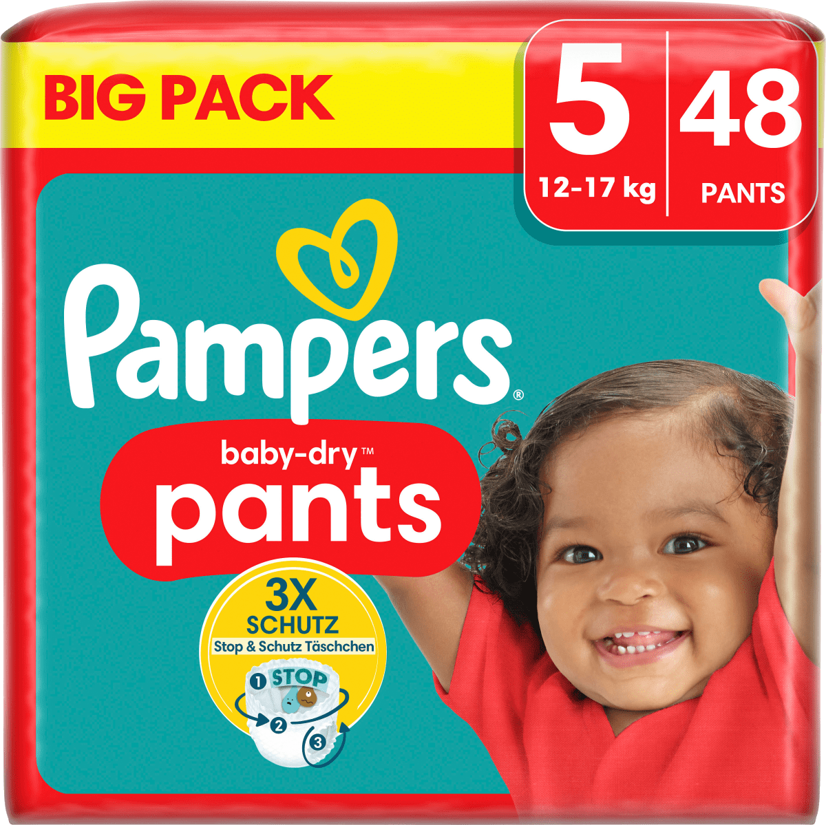 Baby Pants Baby Dry Gr.5 Junior (12-17kg), Big Pack, 48 St