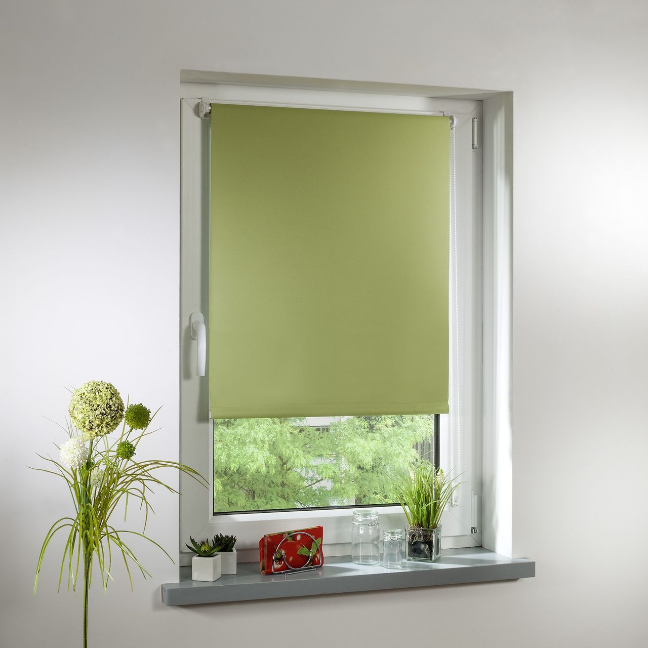 Lichtblick Thermo-Rollo Klemmfix, ohne Bohren, Verdunkelung - Grün, 100 cm x 150 cm (B x L)
