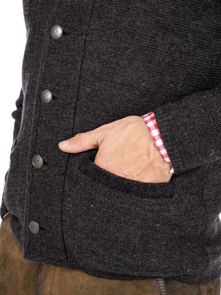 OS-Trachten Strickjacke 427008-0732 in anthrazit günstig kaufen 58