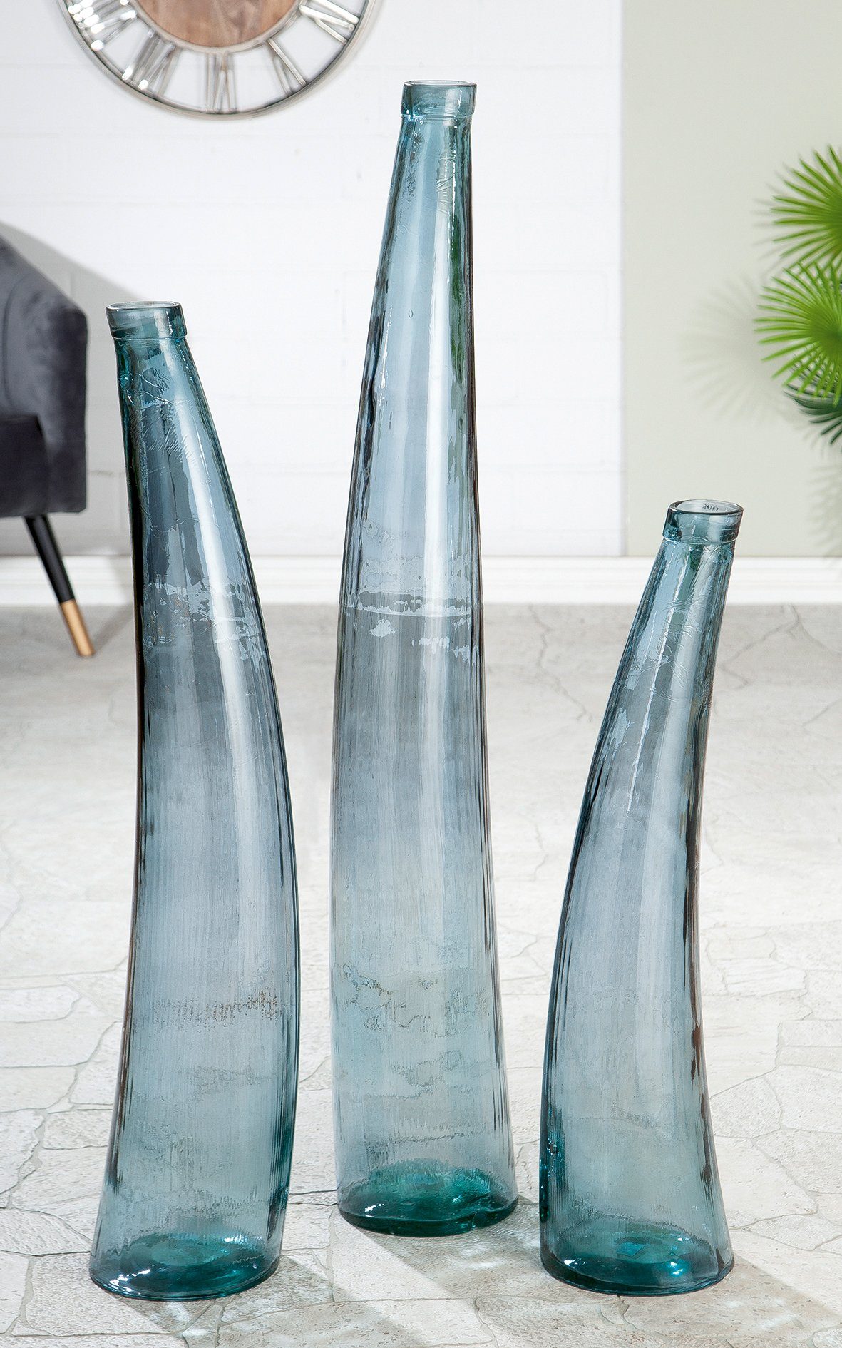 GILDE Bodenvase Corno (1 St), aus Glas, Höhe ca. 80 cm