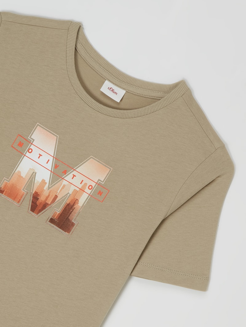 T-Shirt aus Baumwolle in sand