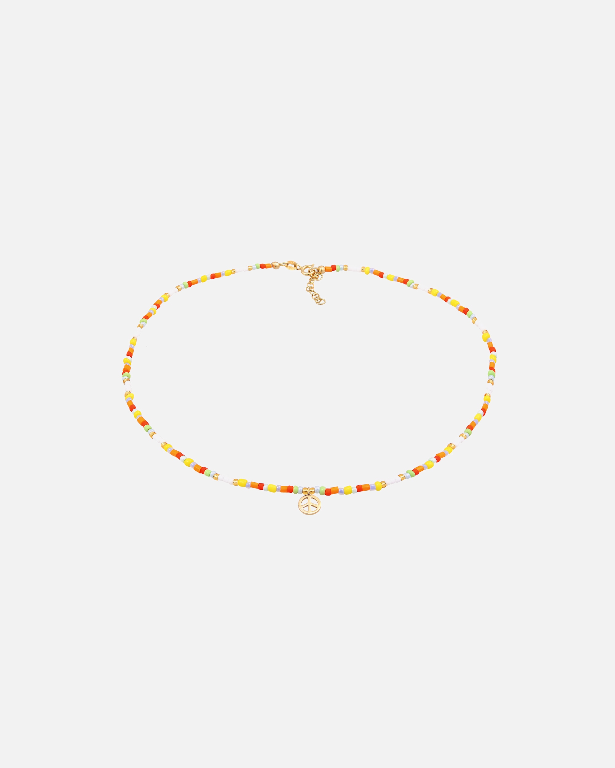 Naszyjnik-wisiorek Elli Women's Choker Peace Beads Boho ze srebra próby 925, pozłacany