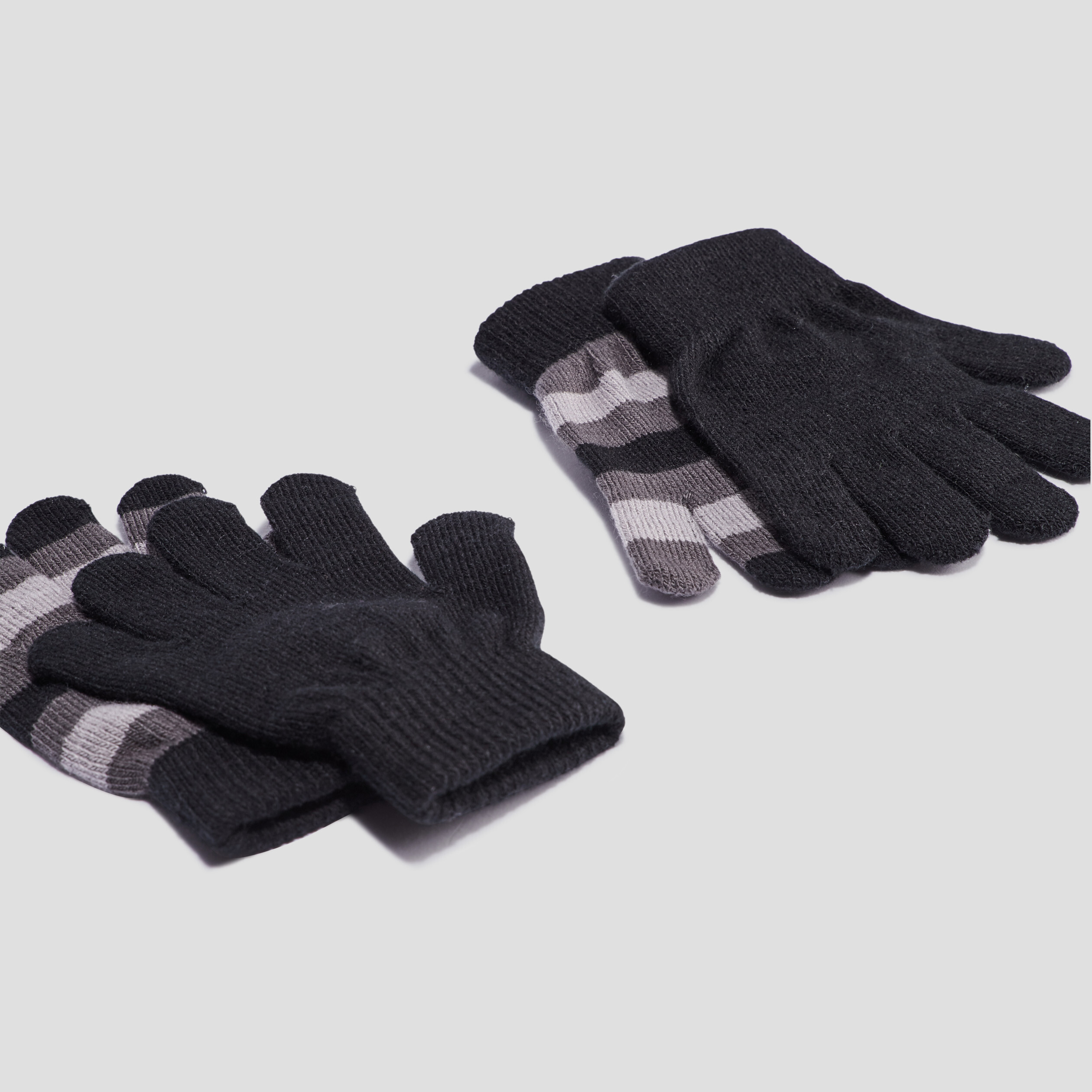 Lot 2 paires gants noir garçon | La Halle