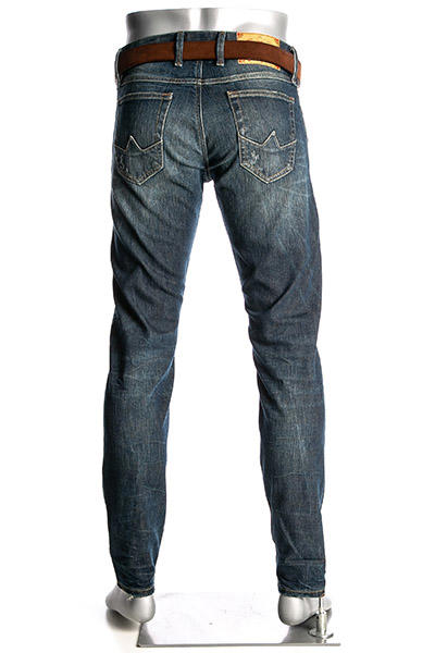 Alberto, Jeans Slipe, Tapered Fit, Baumwolle 11,5oz, blau