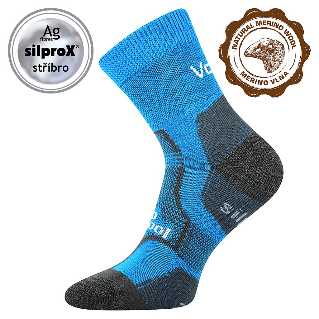 Voxx Granit blaue Socken aus Merino