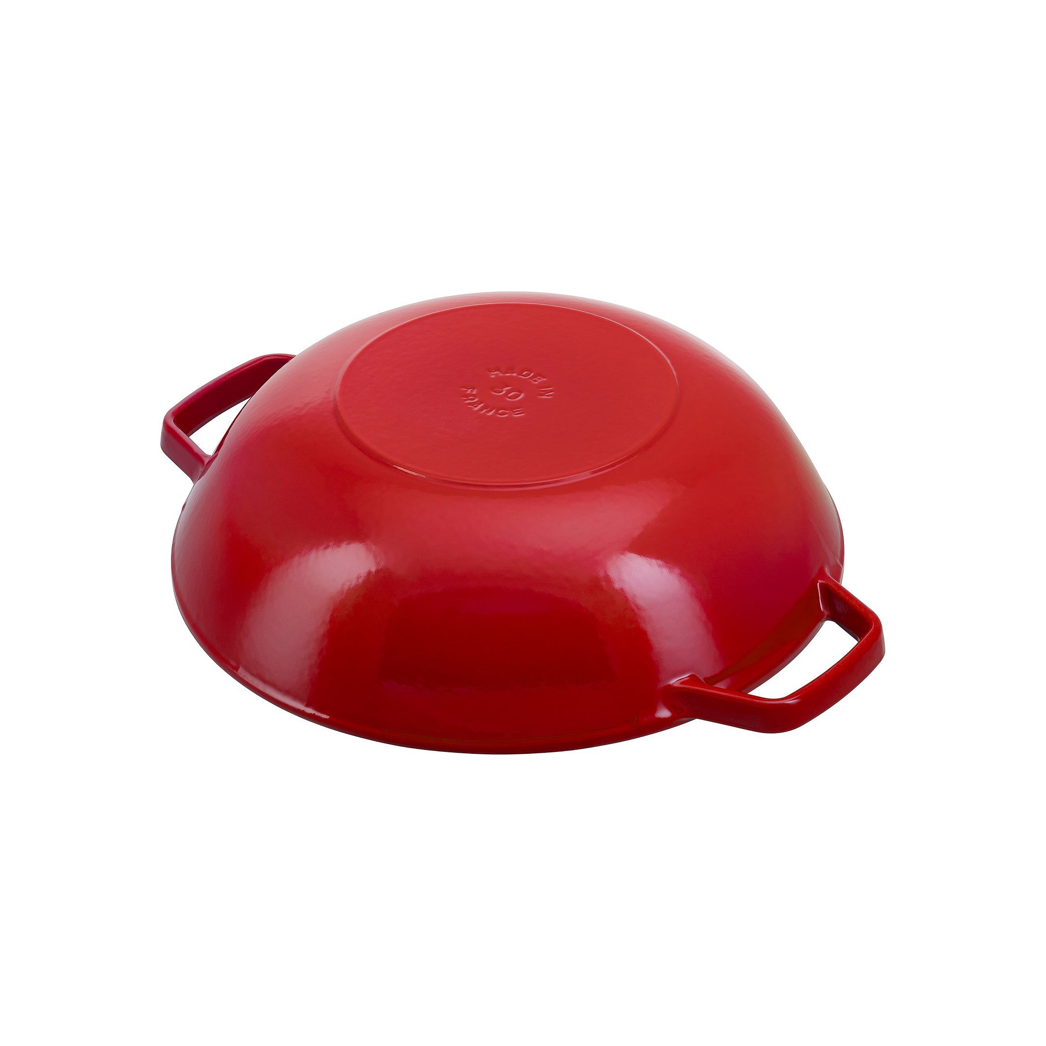 Wok mit Glasdeckel 30 cm, Gusseisen