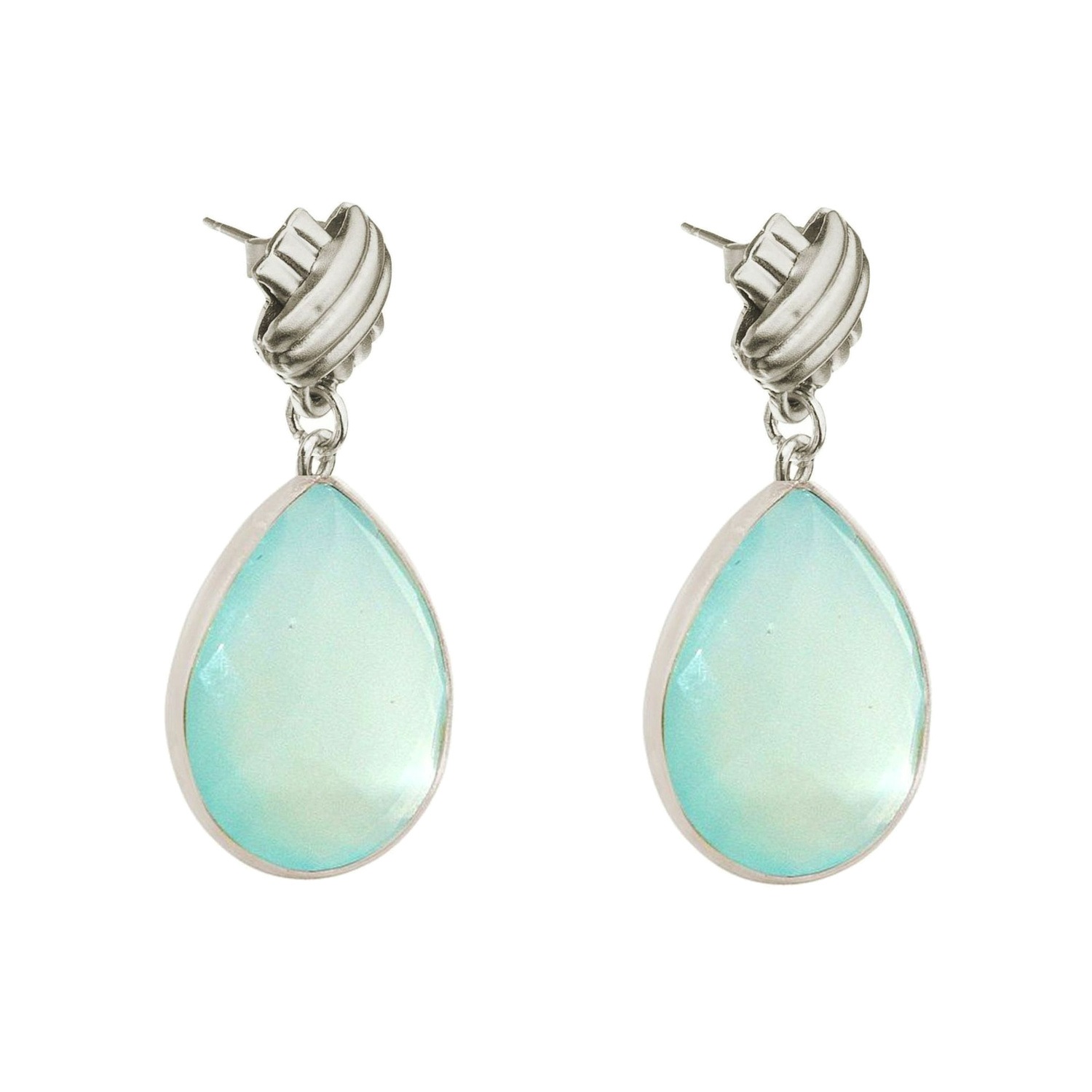 Ohrringe 'Chalcedon Tropfen'