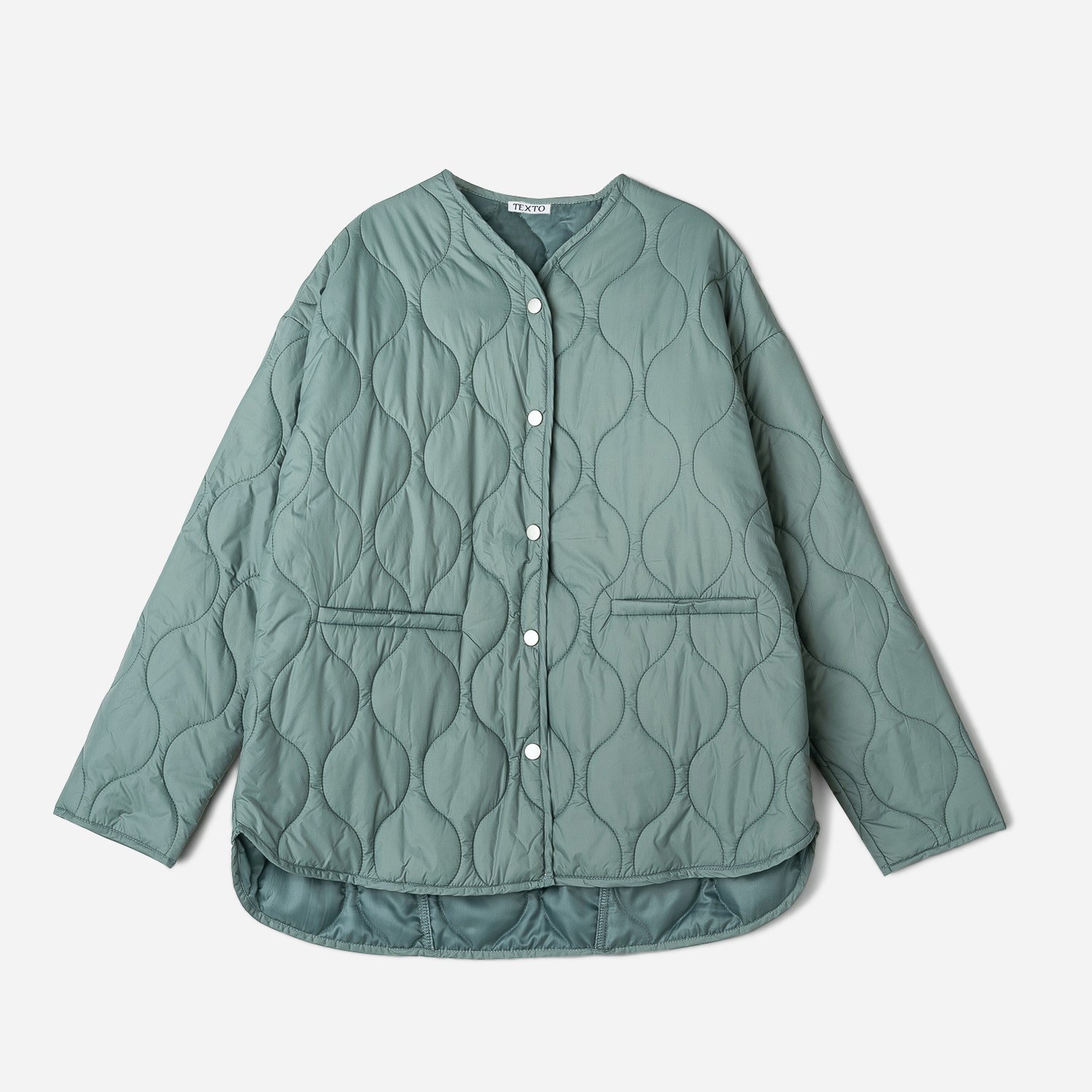 Veste TEXTO vert sauge matelassée