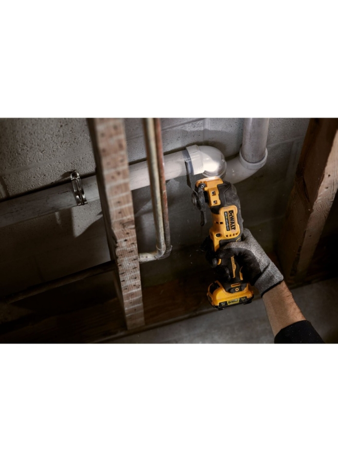 DeWalt DCS353D2-QW akkus multiszerszám 12 V 2.0 Ah Li-ion akkumulátorral, TSTAK tokban