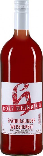 2022 Spätburgunder Weissherbst Qualitätswein feinherb 1,0 L - Weingut Rolf Heinrich