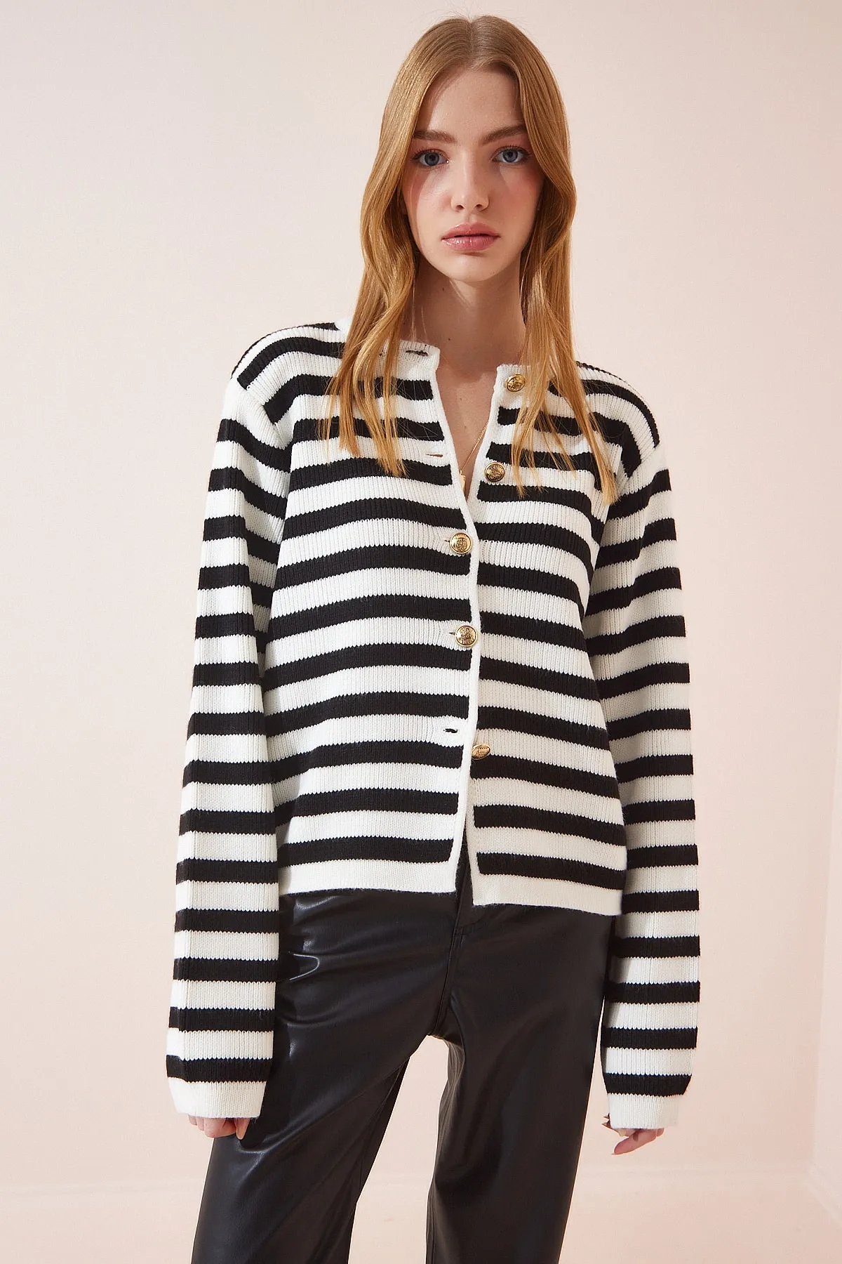 Happiness İstanbul  Strickjacke - Mehrfarbig - Regular Fit