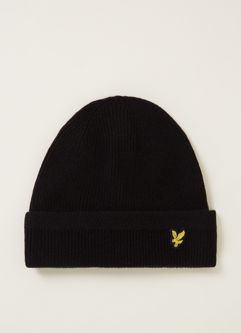 Lyle & Scott Fine knit hat in wool blend