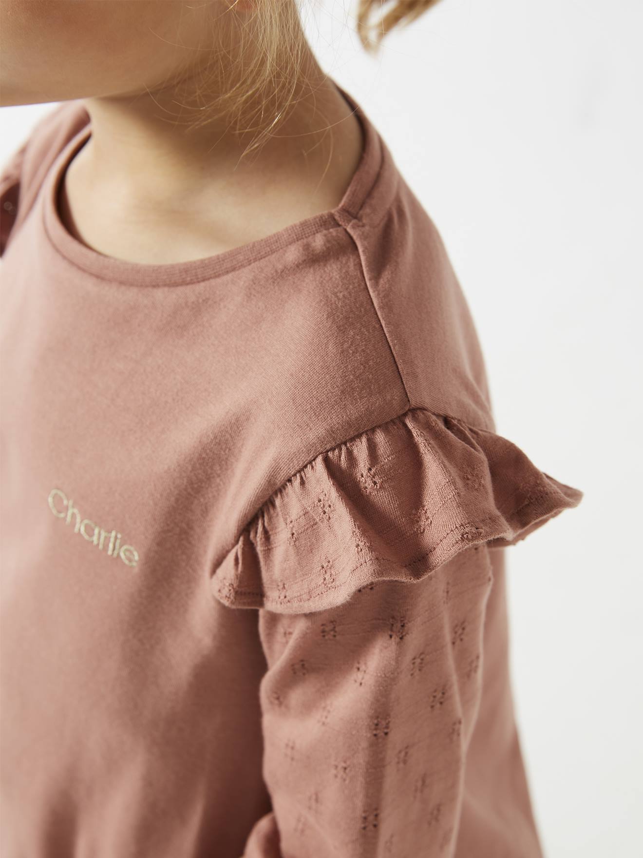 Vertbaudet Mädchen Blusenshirt BASIC, personalisierbar Oeko-Tex - marine