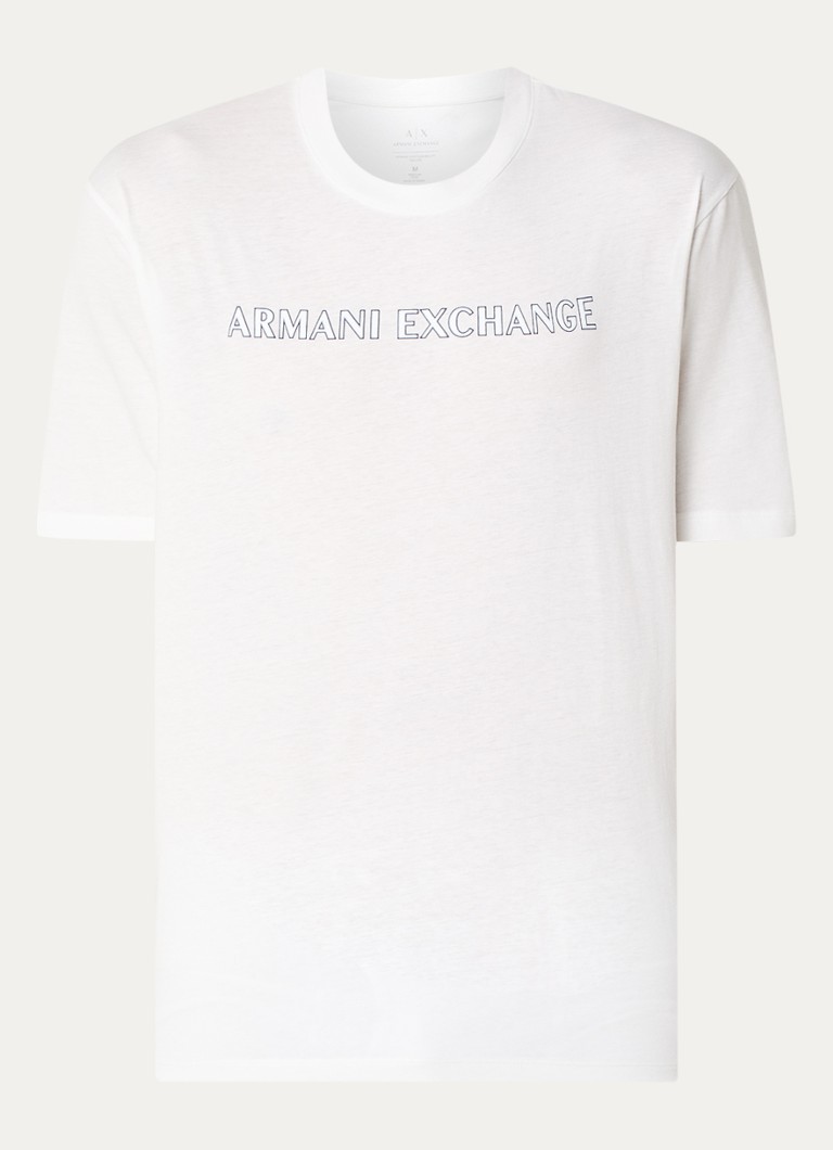 Koszulka Armani Exchange z logo z flokowaniem