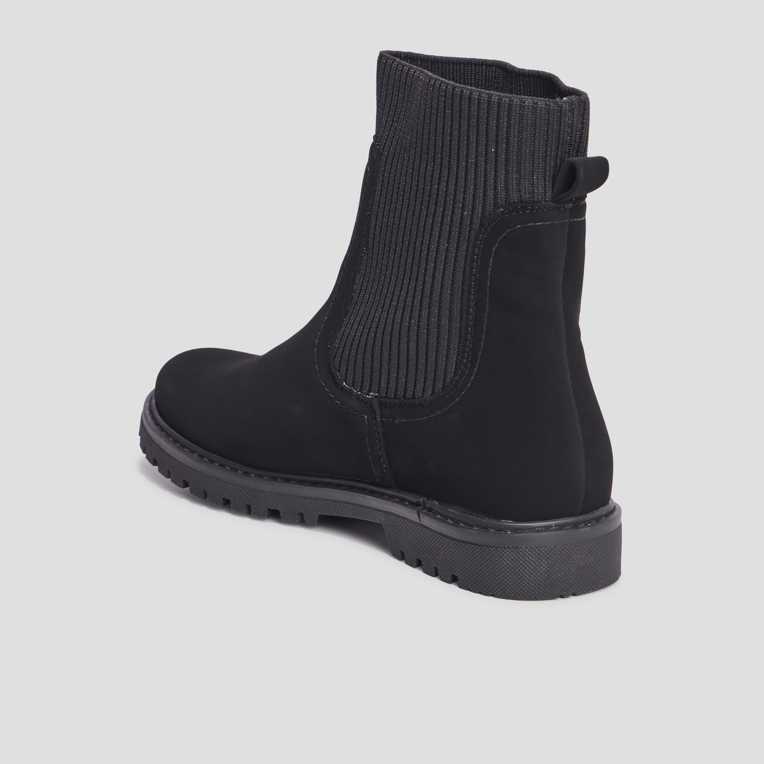 Bottines chaussettes élastiquées noir fille | La Halle