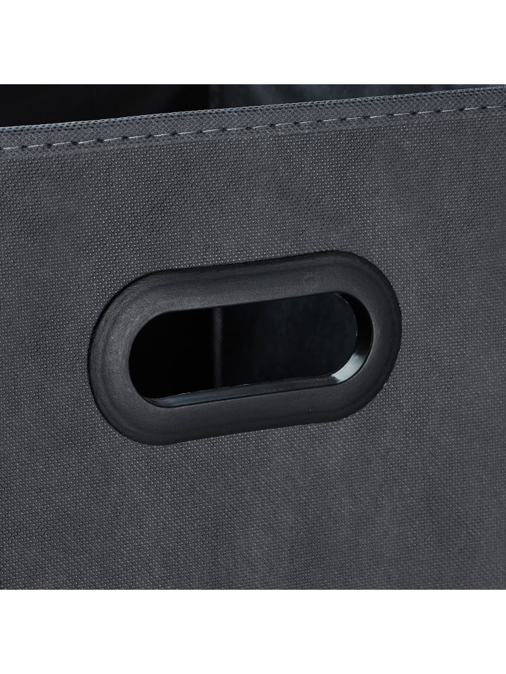 relaxdays 4 x Aufbewahrungsbox in Grau - (B)33 x (H)32 x (T)33 cm günstig kaufen onesize
