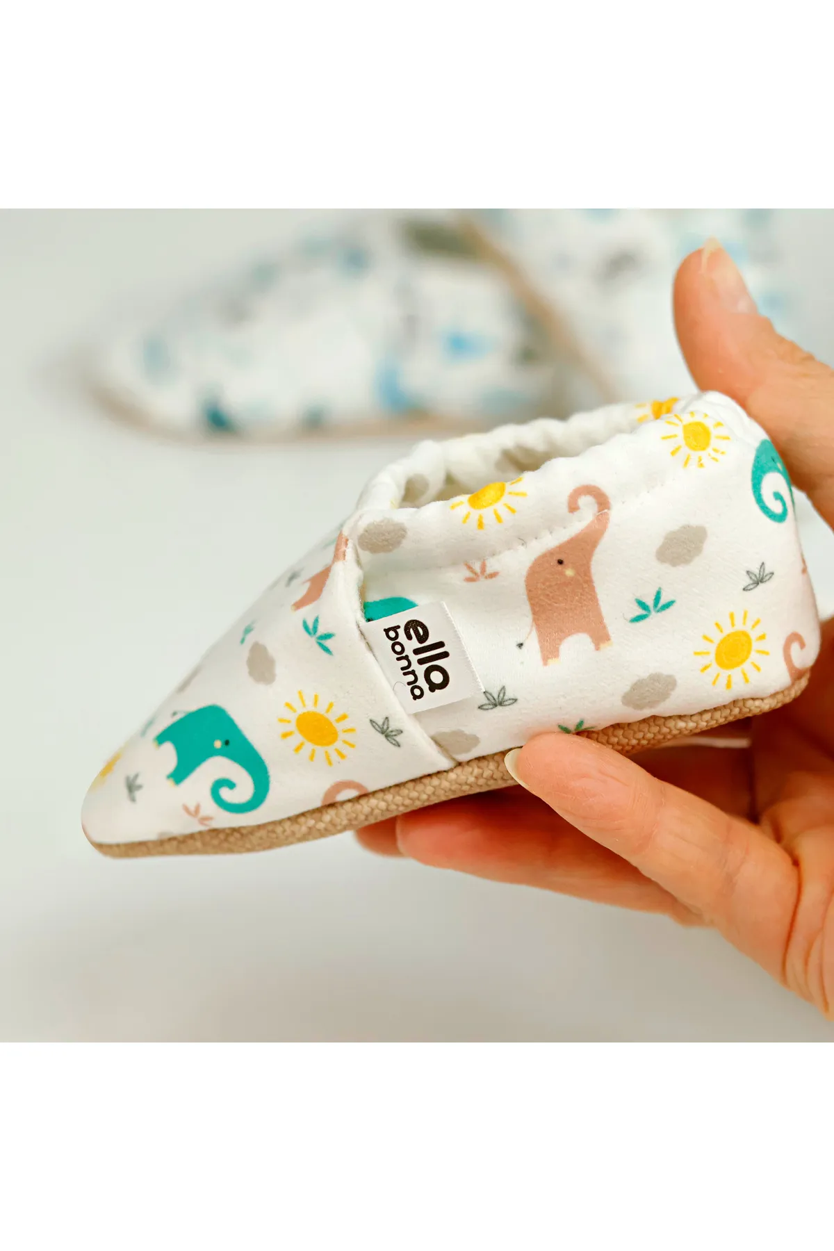 Ella Bonna  Rutschfeste Sohle, Baby-Elefant-Babyschuhe, Heimstiefel, Hausschuhe, Kinderzimmerschuhe, Hausschuhe