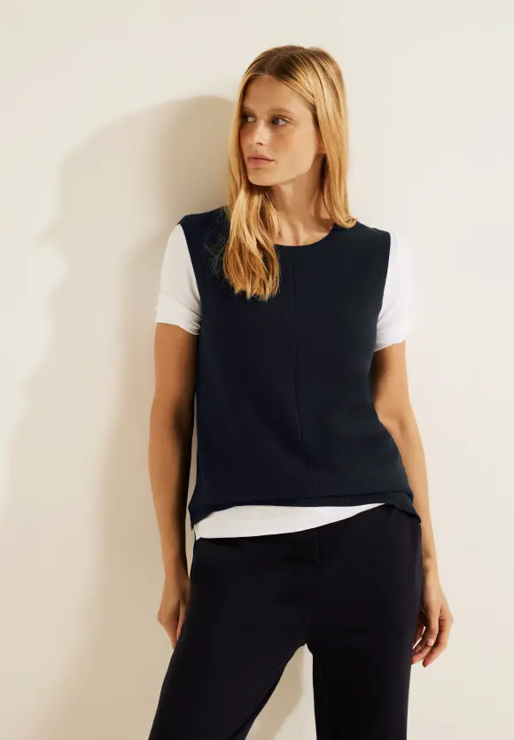 CECIL Pullunder mit Strickdetails