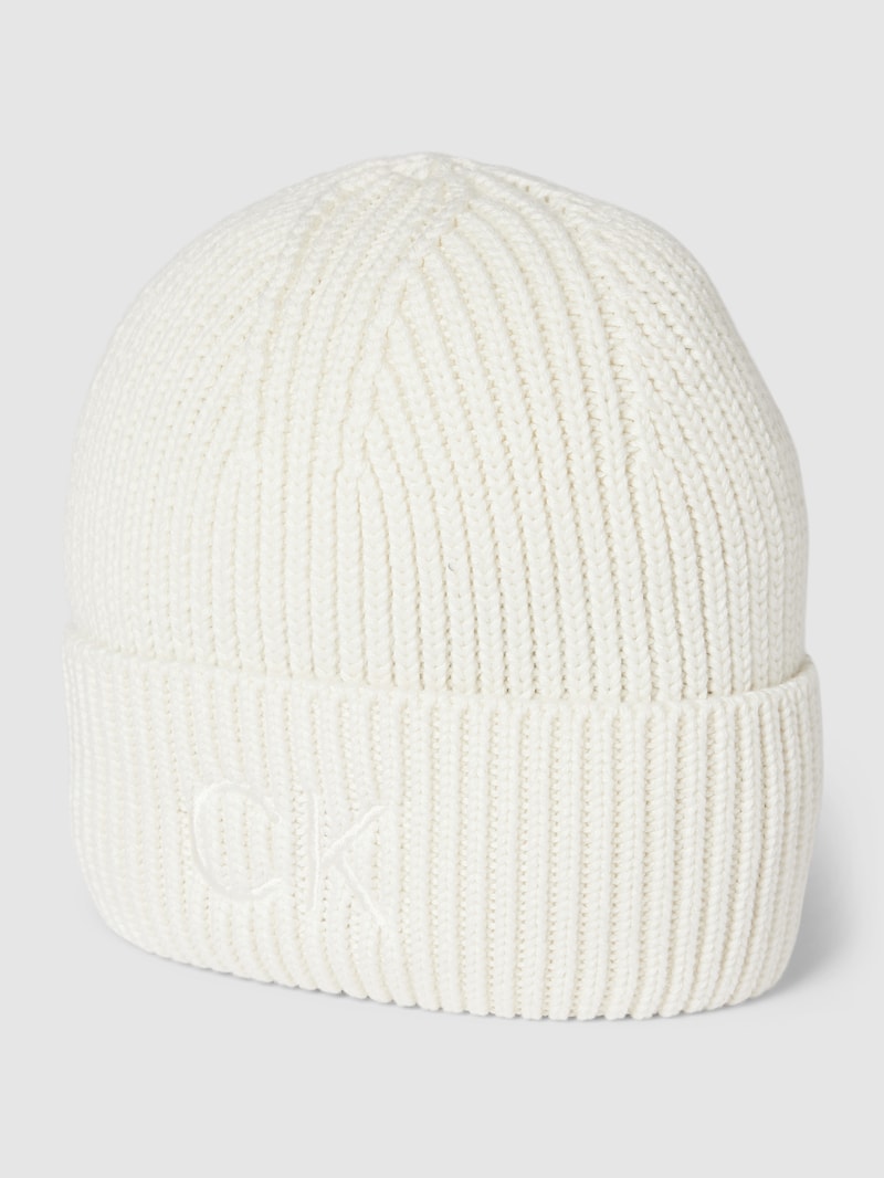 Mütze mit Logo-Stickerei in offwhite