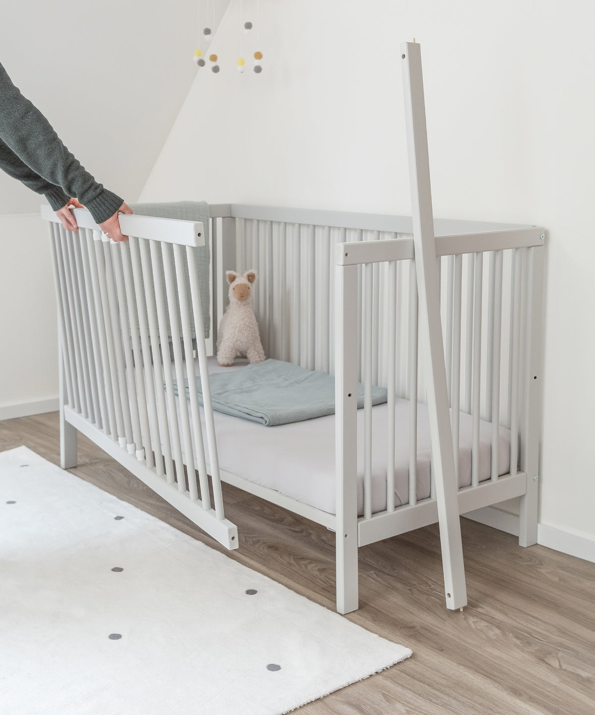 Babybett Pur Hellgrau