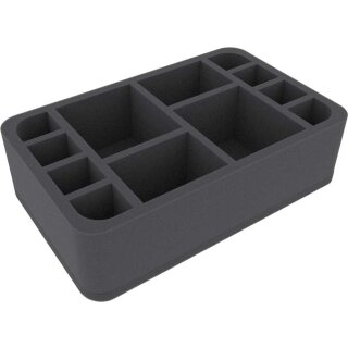 75 mm Half-Size Schaumstoff mit 12 Fächern und angeklebten Boden