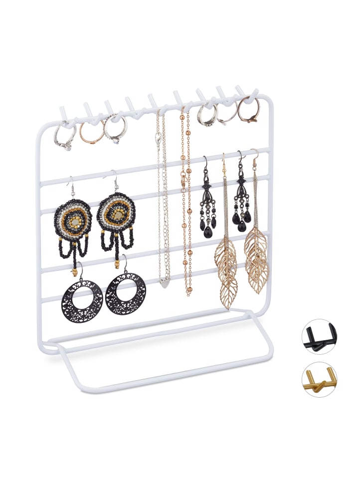 relaxdays Schmuckständer in Weiß - (B)20x (H)21 x (T)10 cm günstig kaufen onesize