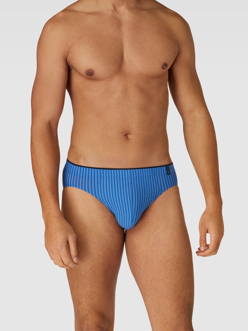 Slip mit Streifenmuster Modell 'Supermini' in bleu